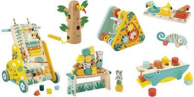 Jouets en bois de la collection Tropik de Janod